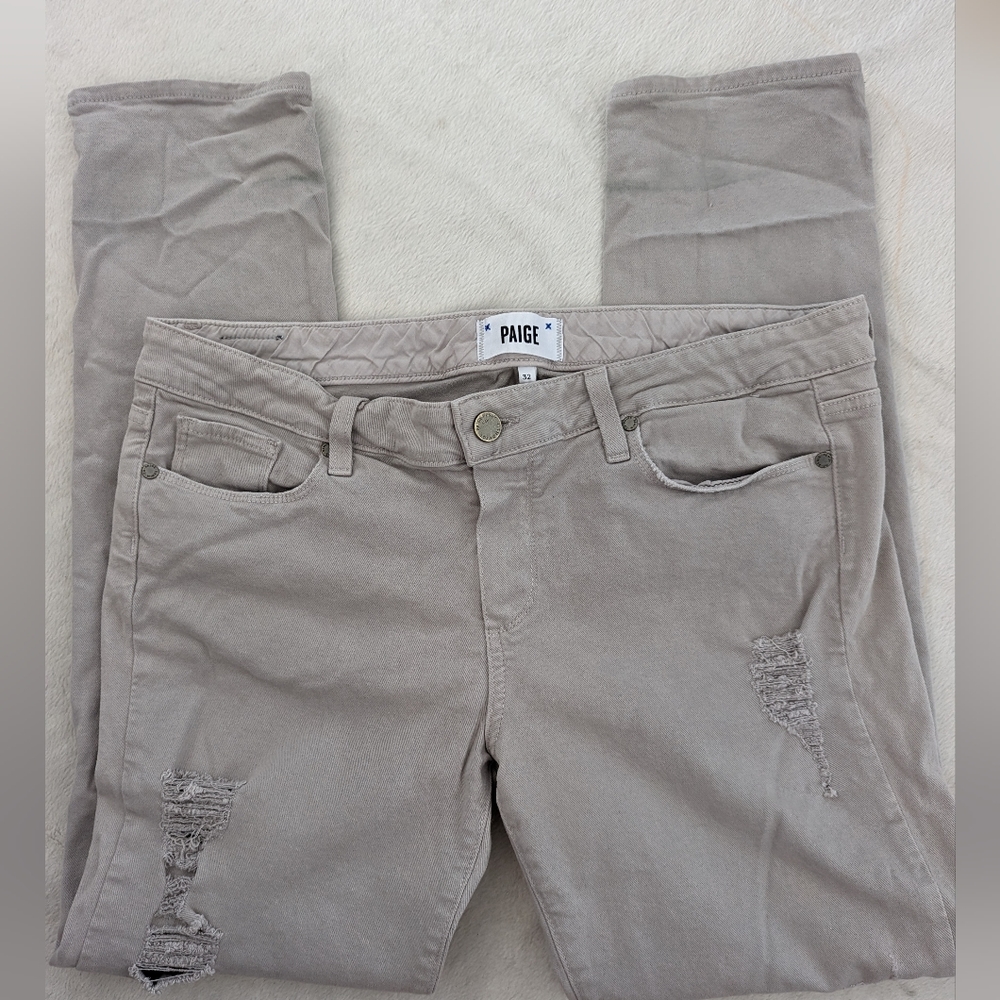 Paige Skinny Ankle Peg Gray denim